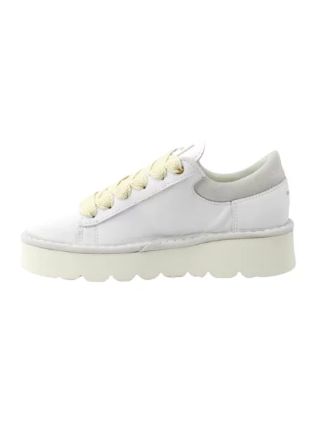 Sneakersy Panchic sznurowane skórzane białe