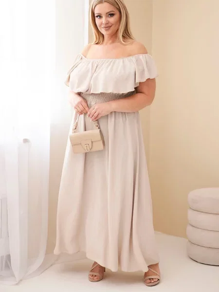 Talie elastică rochie maxi Kesi Włoski cu volane