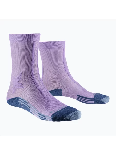 Шкарпетки для бігу X-Socks Trailrun Discover Crew орхідея/захід сонця сині