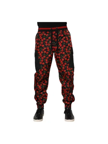 Joggery Dolce And Gabbana z nadrukiem czarne