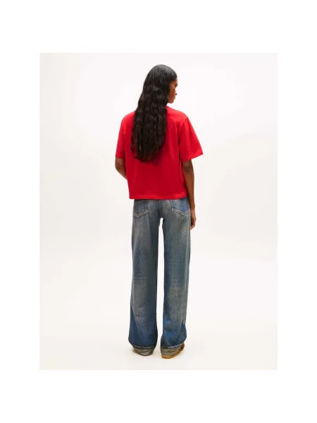 Tricou Tommy Jeans roșu