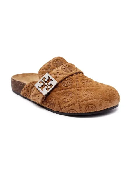 TORY BURCH Mules încălțăminte MELLOW | piele întoarsă maro
