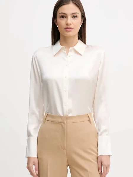 Sisley koszula jedwabna beżowa