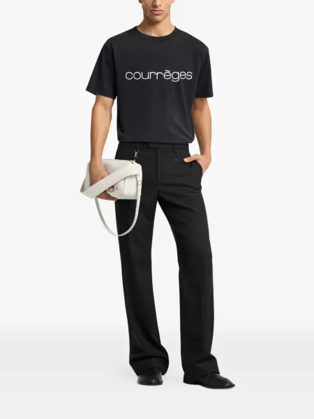 Tricou Courreges cu imagine negru