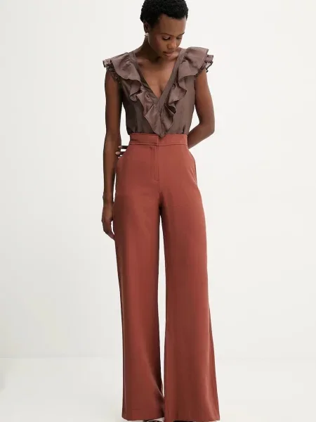 Answear.LAB pantaloni portocaliu