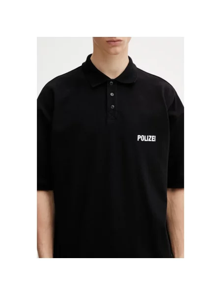 Haftowana koszula Vetements czarna