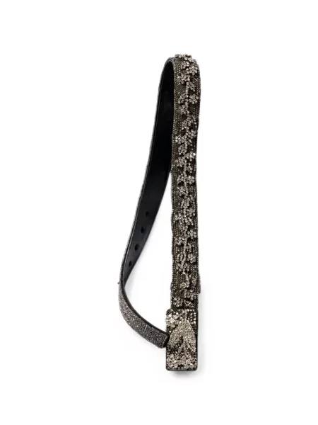 Cu centură curea Miu Miu din piele negru
