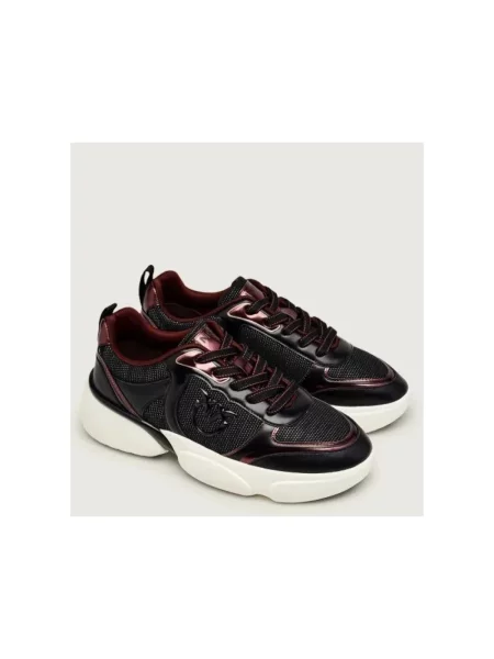Sneakersy Pinko skórzane czarne