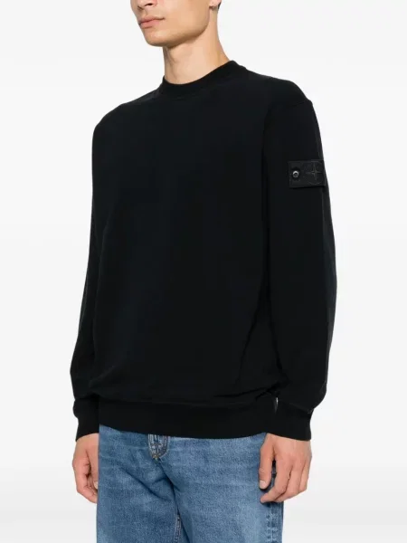Lung pulover Stone Island cu strasuri albastru