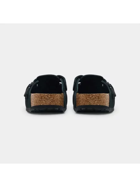 Birkenstock papuci din piele Boston negru