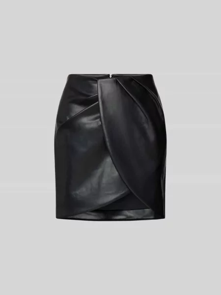 Mini spódnica w stylu kopertowym Rotate czarna