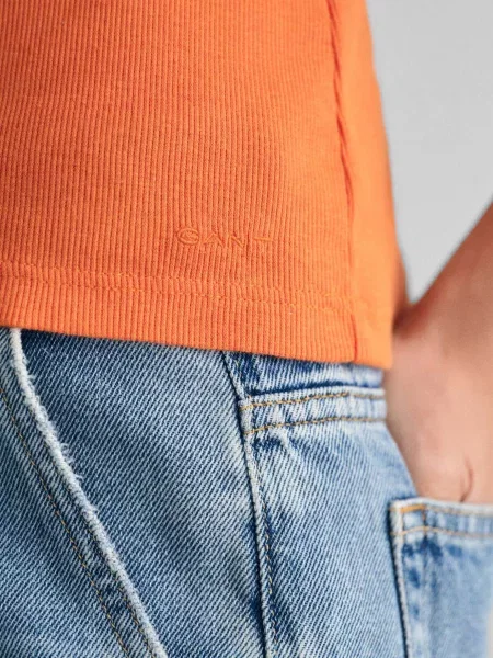 Майка Gant з високим коміром помаранчева