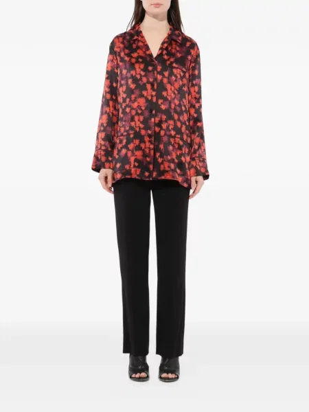 Cămașă Givenchy cu model floral cu imagine negru