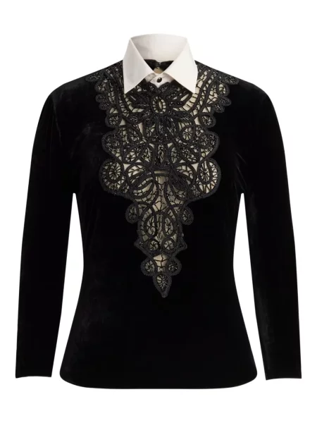 Top Ralph Lauren Collection cu mărgele negru