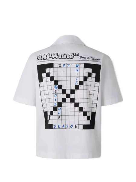 Scurt cămașă Off-white cu imagine alb