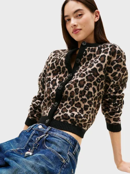 Леопардовий кардиган Tommy Jeans