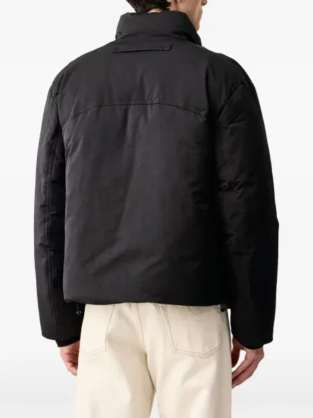 Geacă cu puf Armani Exchange cu autograf negru