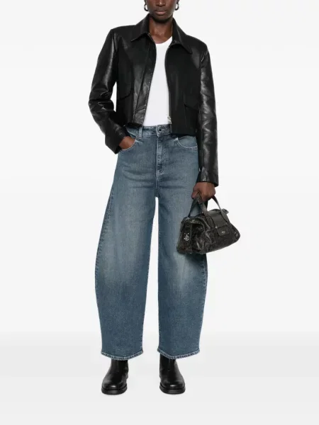 Blugi cu picior larg Icon Denim albastru