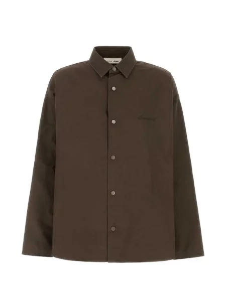 Cămașă Fear Of God Essentials cu broderie maro