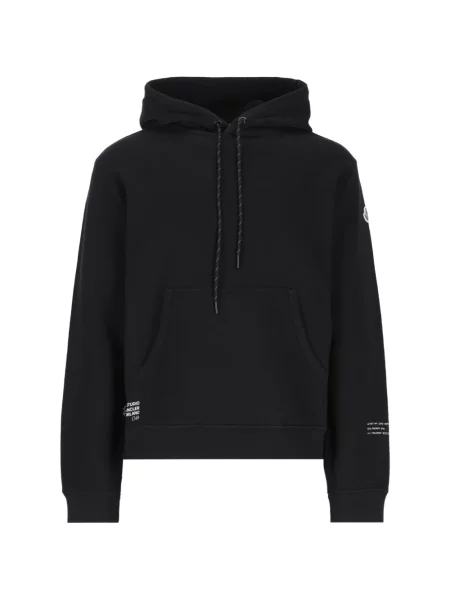 Hanorac cu glugă Moncler cu imagine negru