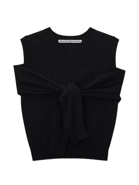 Vestă Alexander Wang cu decolteu în V negru