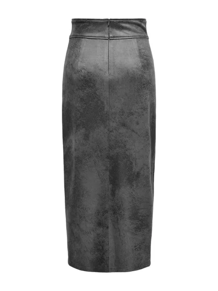 Spódnica skórzana Only szara