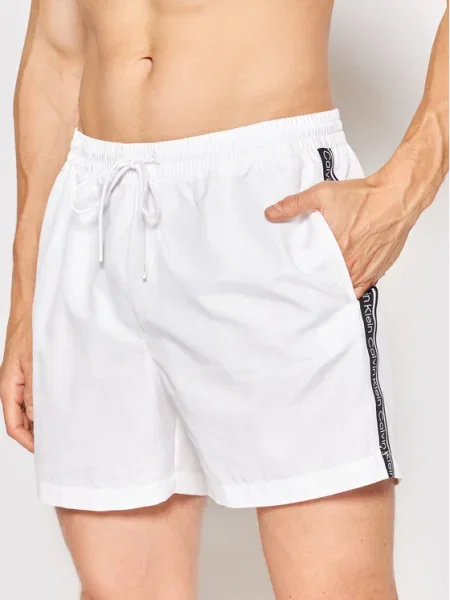 Olcsóbban. Férfi Calvin Klein Medium zsinóros úszónadrág fehér. Méret: L fehér