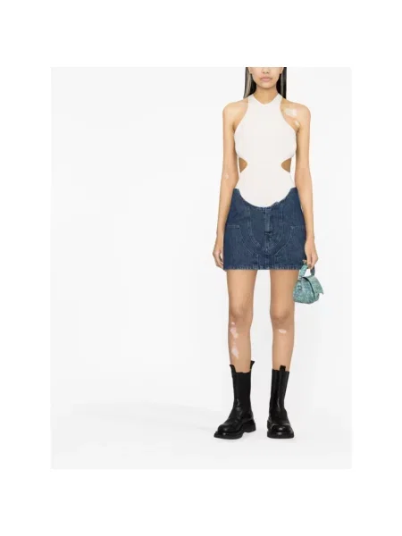 Spódnica mini Off-white z dziurami biała