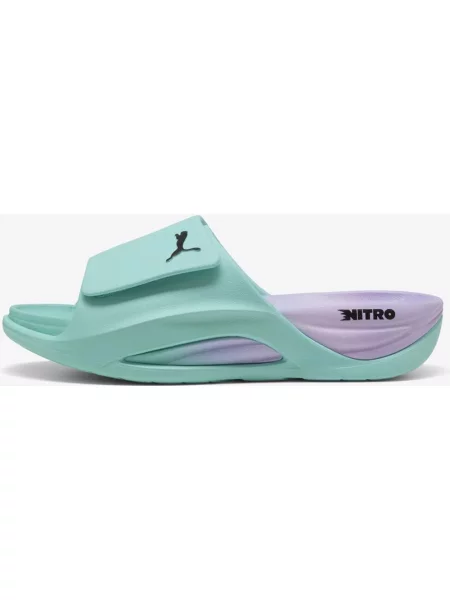 Klapki Puma x HYROX NITROcat Slide V turkusowy szary 37 czarny