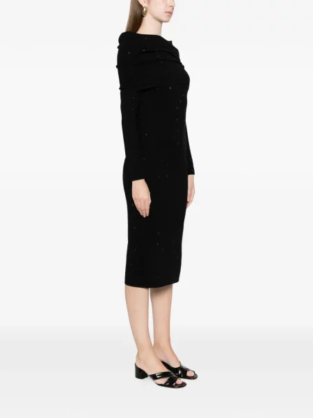 Rochie maxi Max Mara tricotate de costum negru