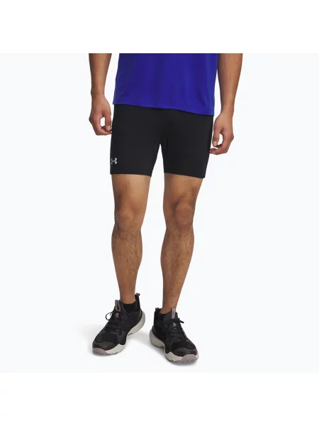 Férfi Under Armour Trail Launch Pro Half Tight futó leggings fekete/fényvisszaverő Trail Launch Pro Half Tight fekete