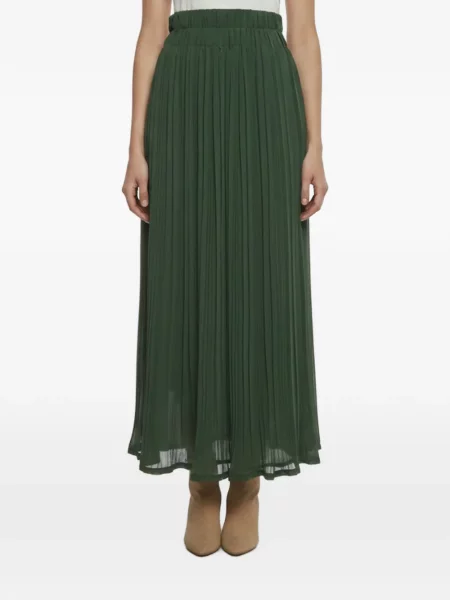 Fustă midi P.a.r.o.s.h. din crep verde