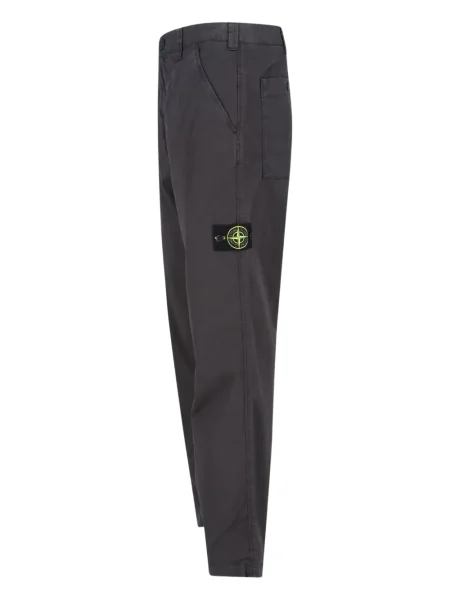 Pantaloni Stone Island cu strasuri gri