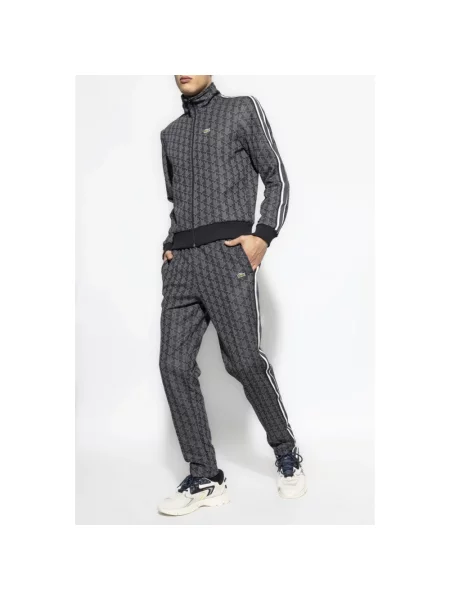 Spodnie Lacoste Paris Monogram szare S czarne