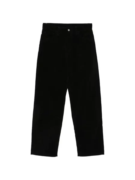 Blugi Carhartt Wip de catifea cord cu autograf negru