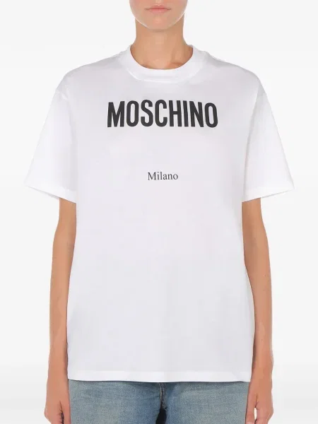 Тениска Moschino с принт бяло