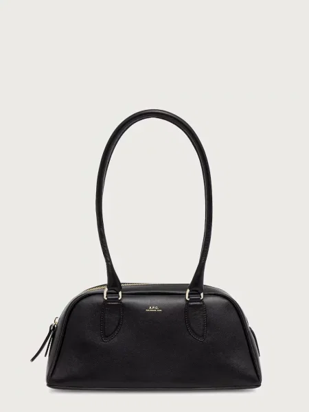 A.P.C. geantă pentru femei din piele sac paloma shoulder negru