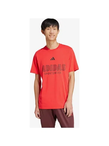 Koszulka adidas House of Tiro Linear Graphic krótki rękaw czerwony XS czarny