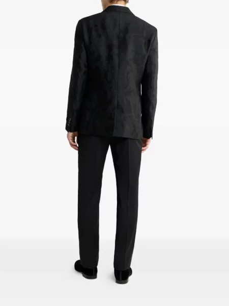 Sacou Etro cu model floral din jacard negru
