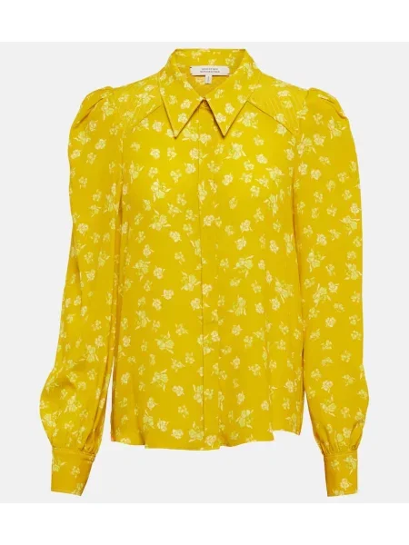 Bluză Dorothee Schumacher cu model floral galben