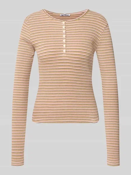 Bluzka z długim rękawem o kroju slim fit z czystej bawełny Review