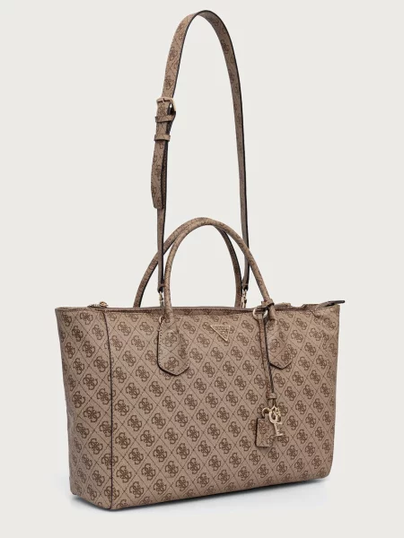 Guess geantă shopper pentru femei cu imitație de piele MARISSA bej