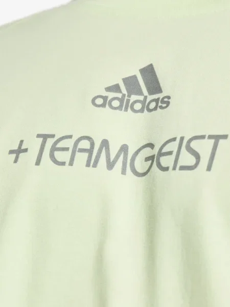 Tricou Adidas cu dungi cu imagine din jerseu verde