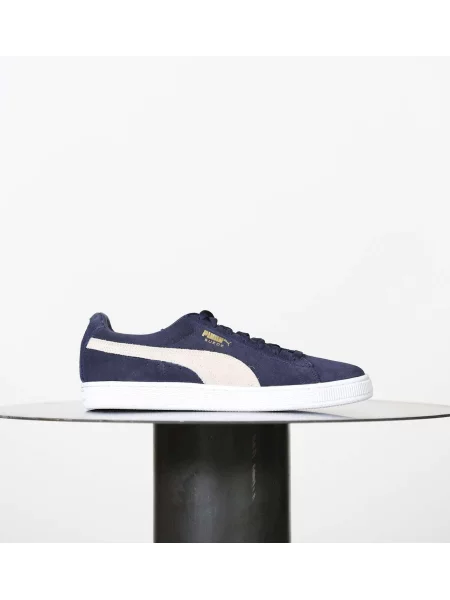 Puma Zamszowe Klasyczne + Niebieskie Sneakersy Dorosłych białe