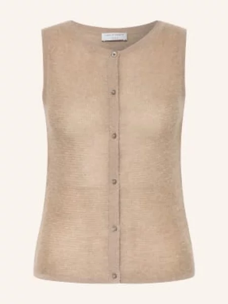 Tiger Of Sweden Kamizelka Rose Z Moheru beige beżowa