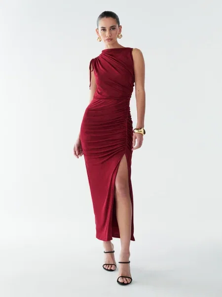 BWLDR Rochie Eternity burgundy roșu