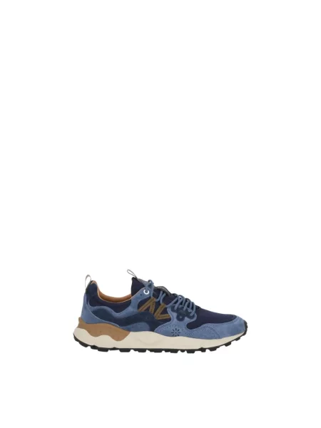Sneakersy Flower Mountain zamszowe w kwiatki niebieskie
