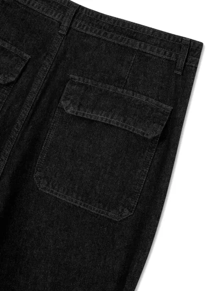 Дънки straight leg Studio Tomboy черно