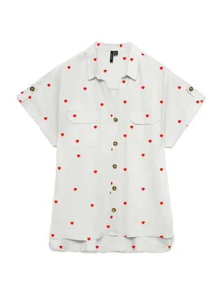 VERO MODA Halenka VMBUMPY tmavě červená bílá