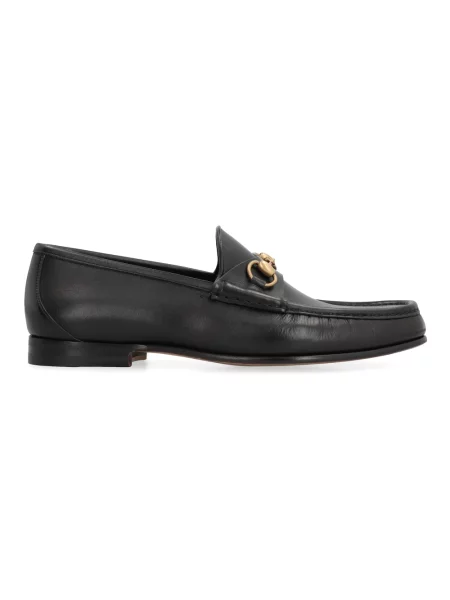 Loafersy Gucci skórzane klasyczne czarne